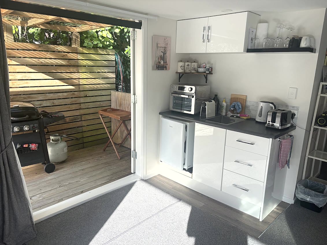 Kitchenette and living area
